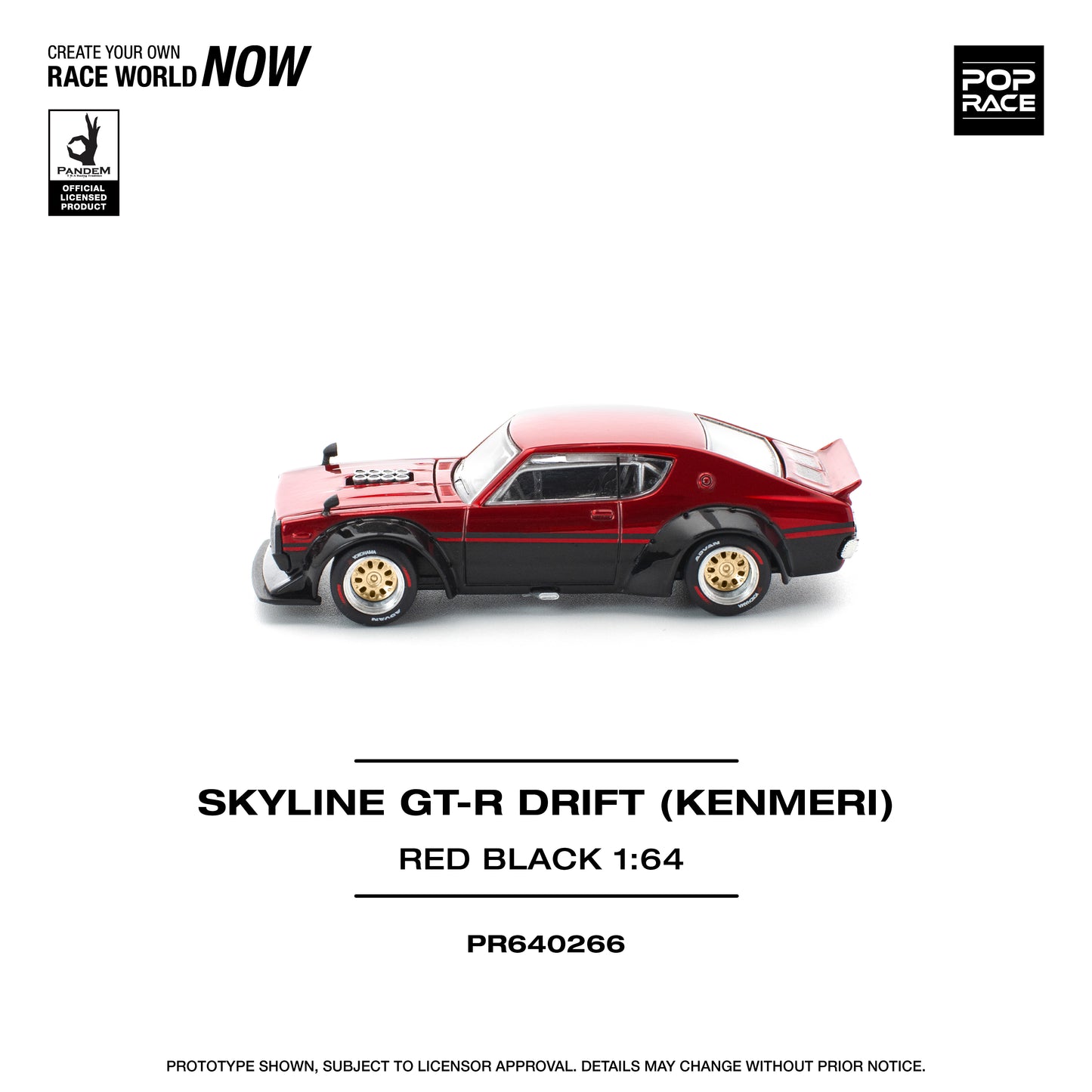 Nissan Skyline Kenmeri Red / Black -Pop Race (PRE ORDEN)