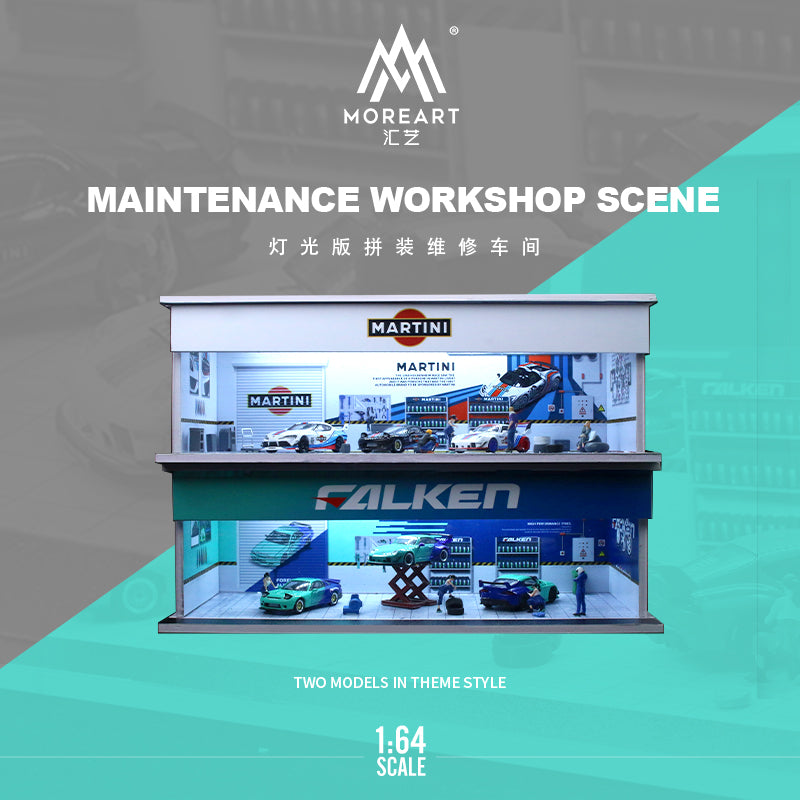 Parqueo Talleres Falken y Martini Diorama - MoreART (BAJO PEDIDO)