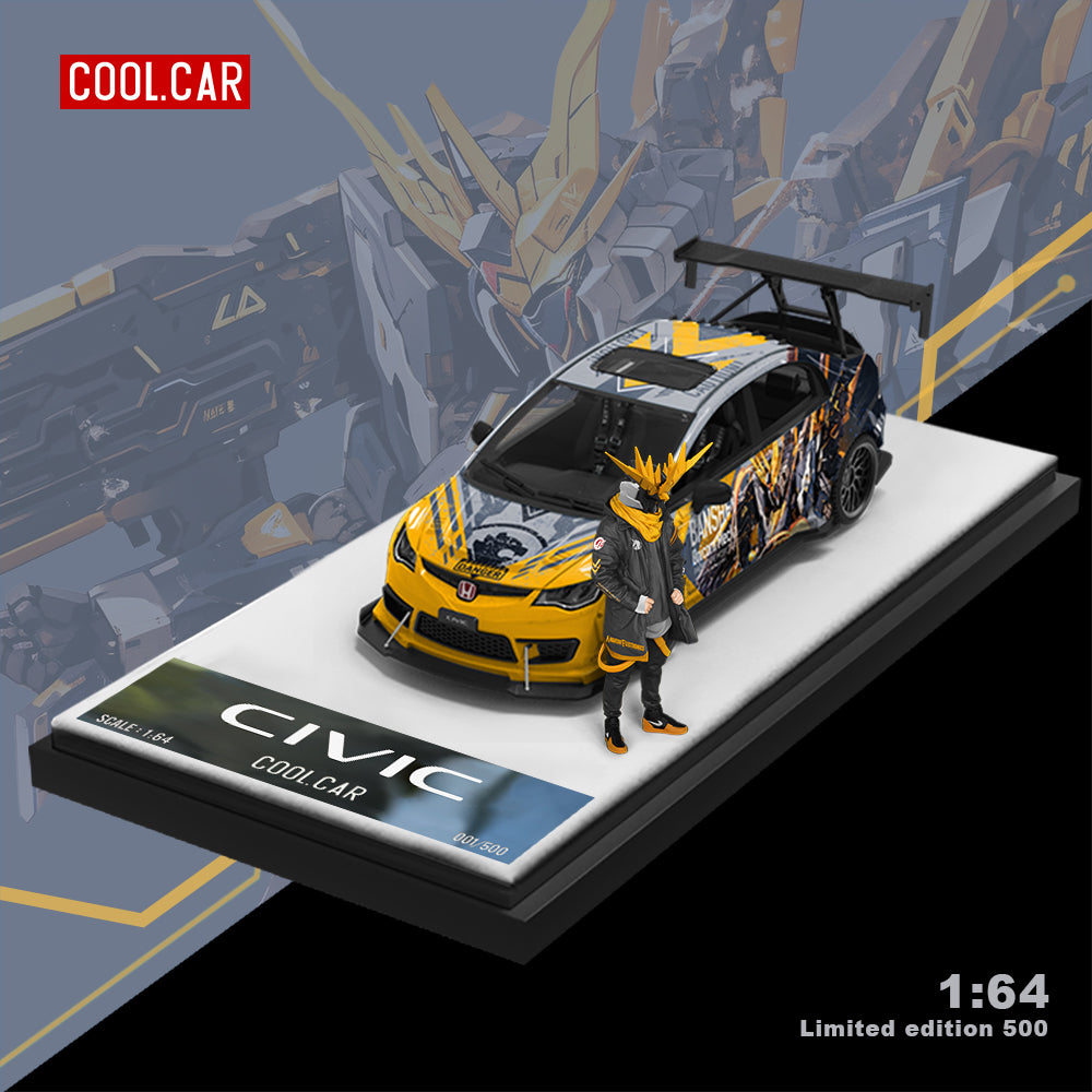 Honda Civic FD2 Mecha Yellow - Cool Car (POR PEDIDO)