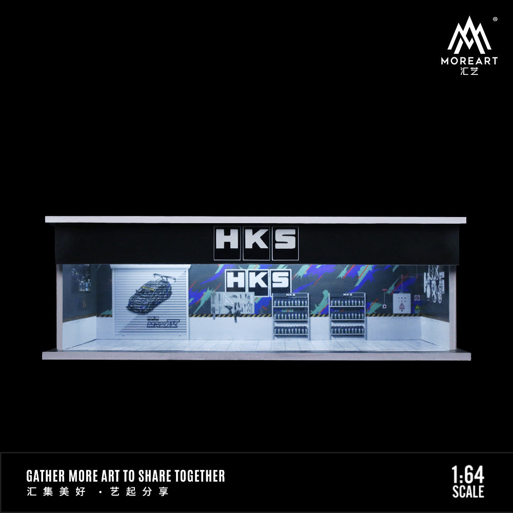 Parqueo Taller Gulf y HKS Diorama - MoreART (BAJO PEDIDO)