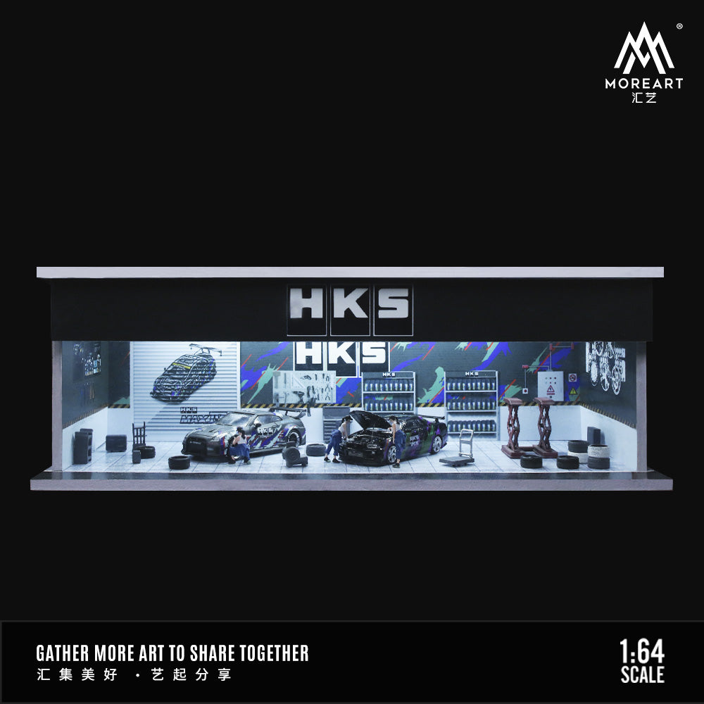Parqueo Taller Gulf y HKS Diorama - MoreART (BAJO PEDIDO)