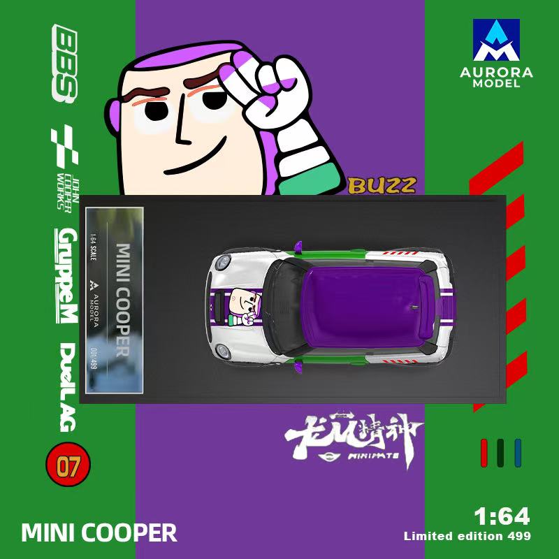 Mini Cooper Buzz Lightyear - Aurora Model (POR PEDIDO)