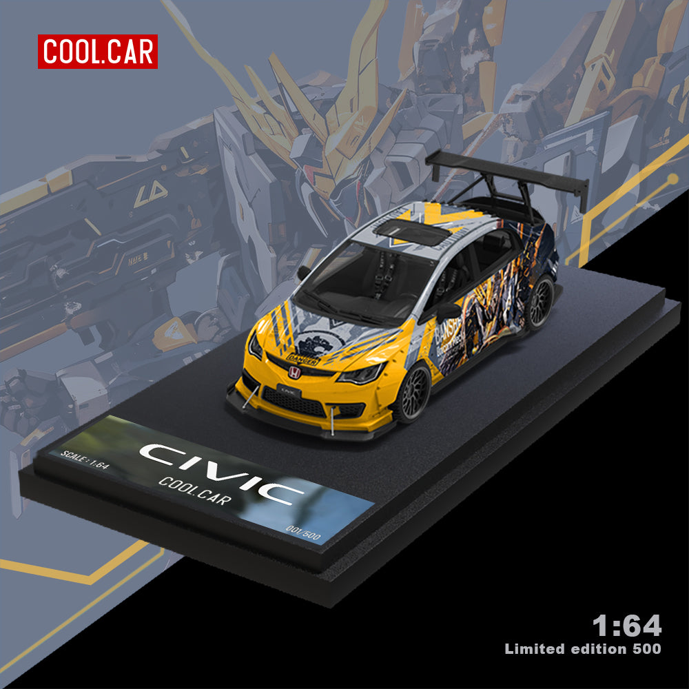 Honda Civic FD2 Mecha Yellow - Cool Car (POR PEDIDO)