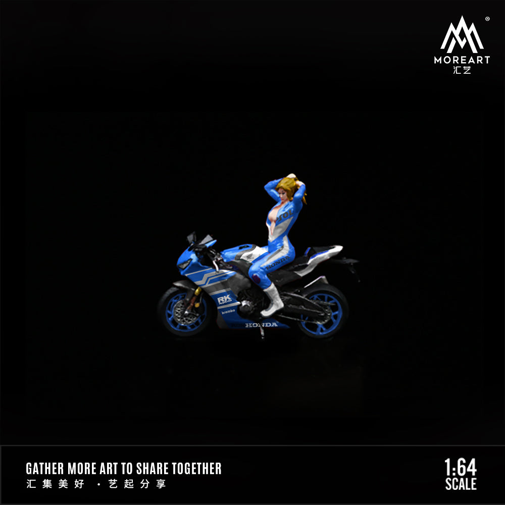 Moto Blue Striped Honda Figura - MoreART (BAJO PEDIDO)