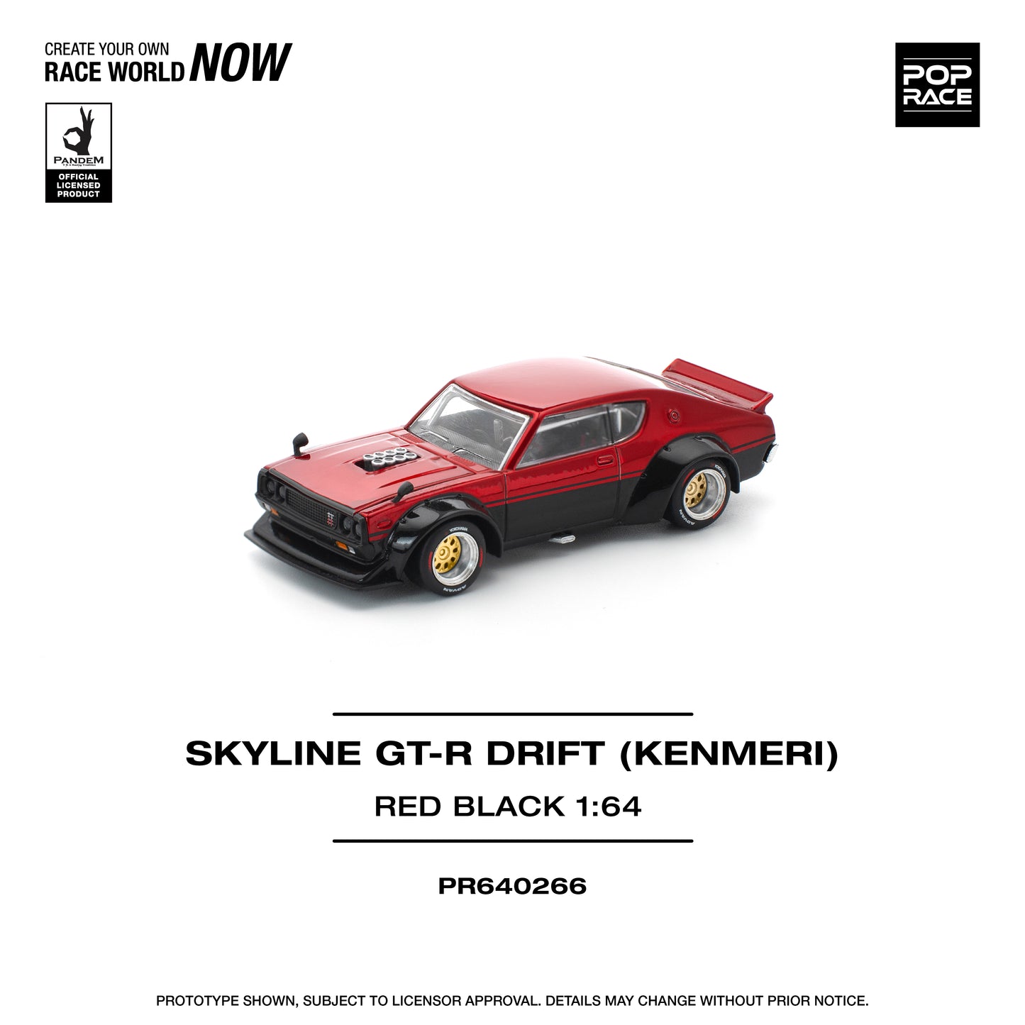 Nissan Skyline Kenmeri Red / Black -Pop Race (PRE ORDEN)
