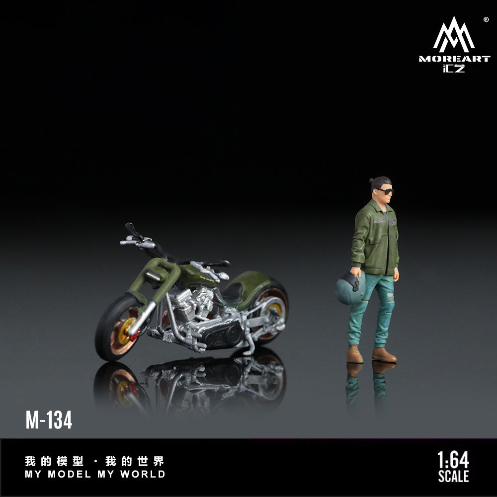 Moto Harley Davidson Army Figura - MoreART (BAJO PEDIDO)