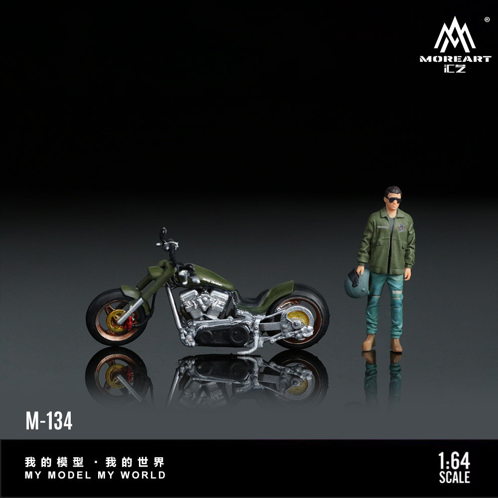 Moto Harley Davidson Army Figura - MoreART (BAJO PEDIDO)