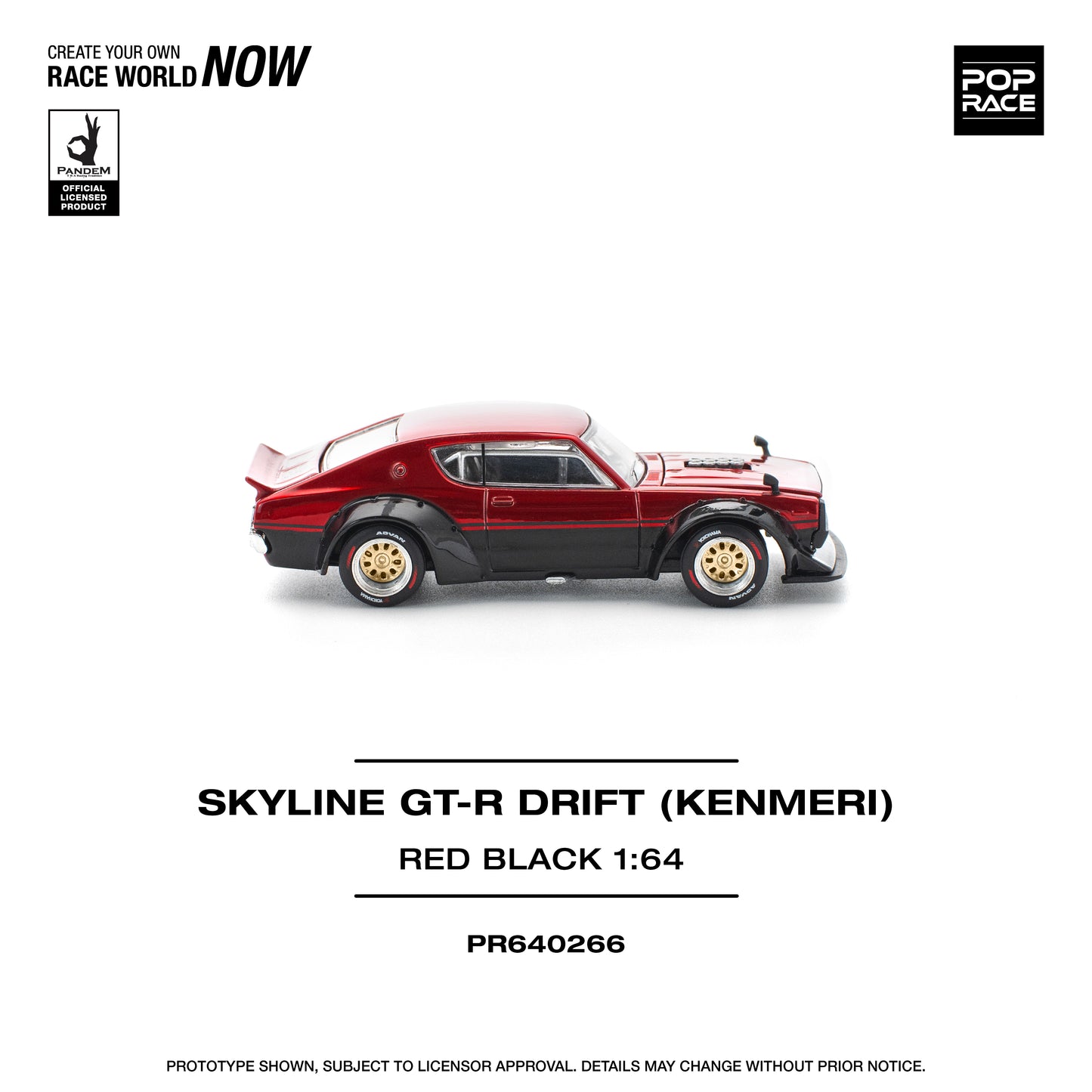 Nissan Skyline Kenmeri Red / Black -Pop Race (PRE ORDEN)