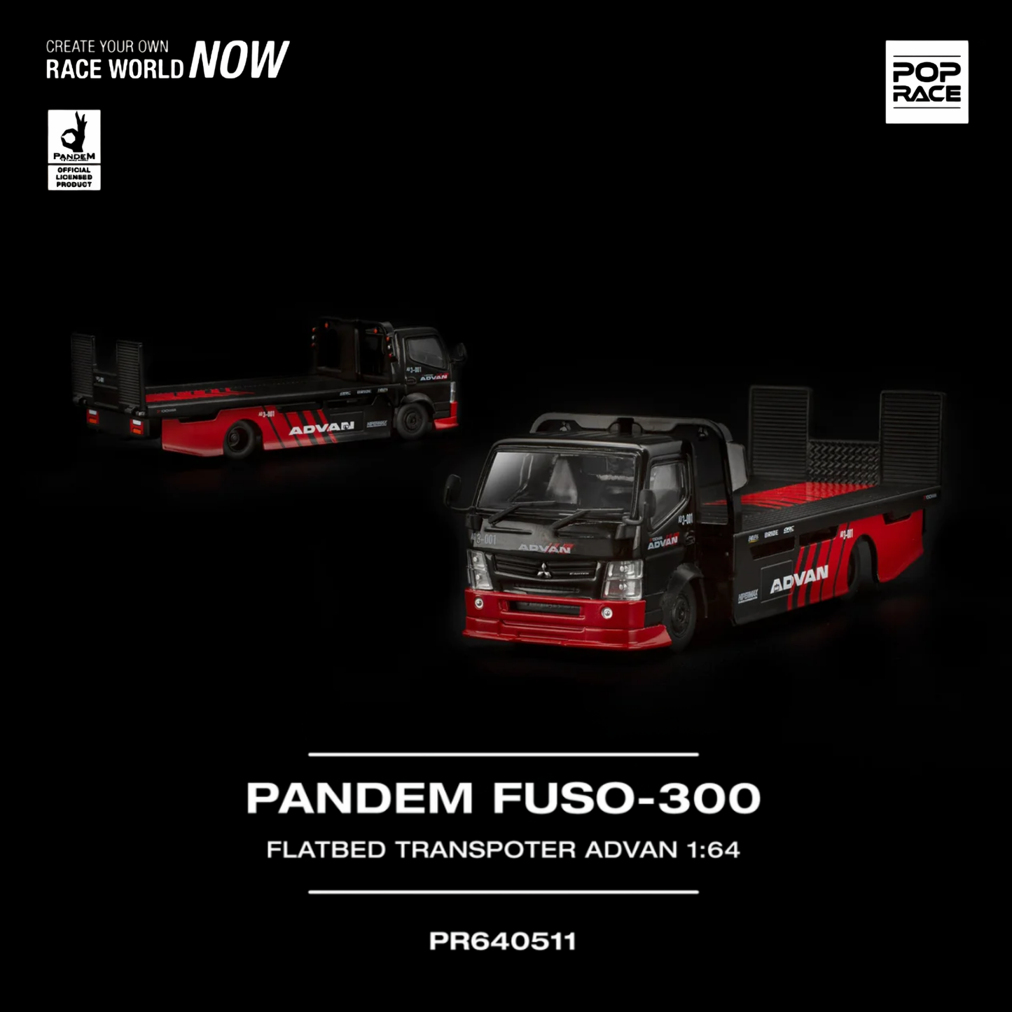 Pandem Fuso 300 Flatbed Trasnsporter Advan (PRE ORDEN)