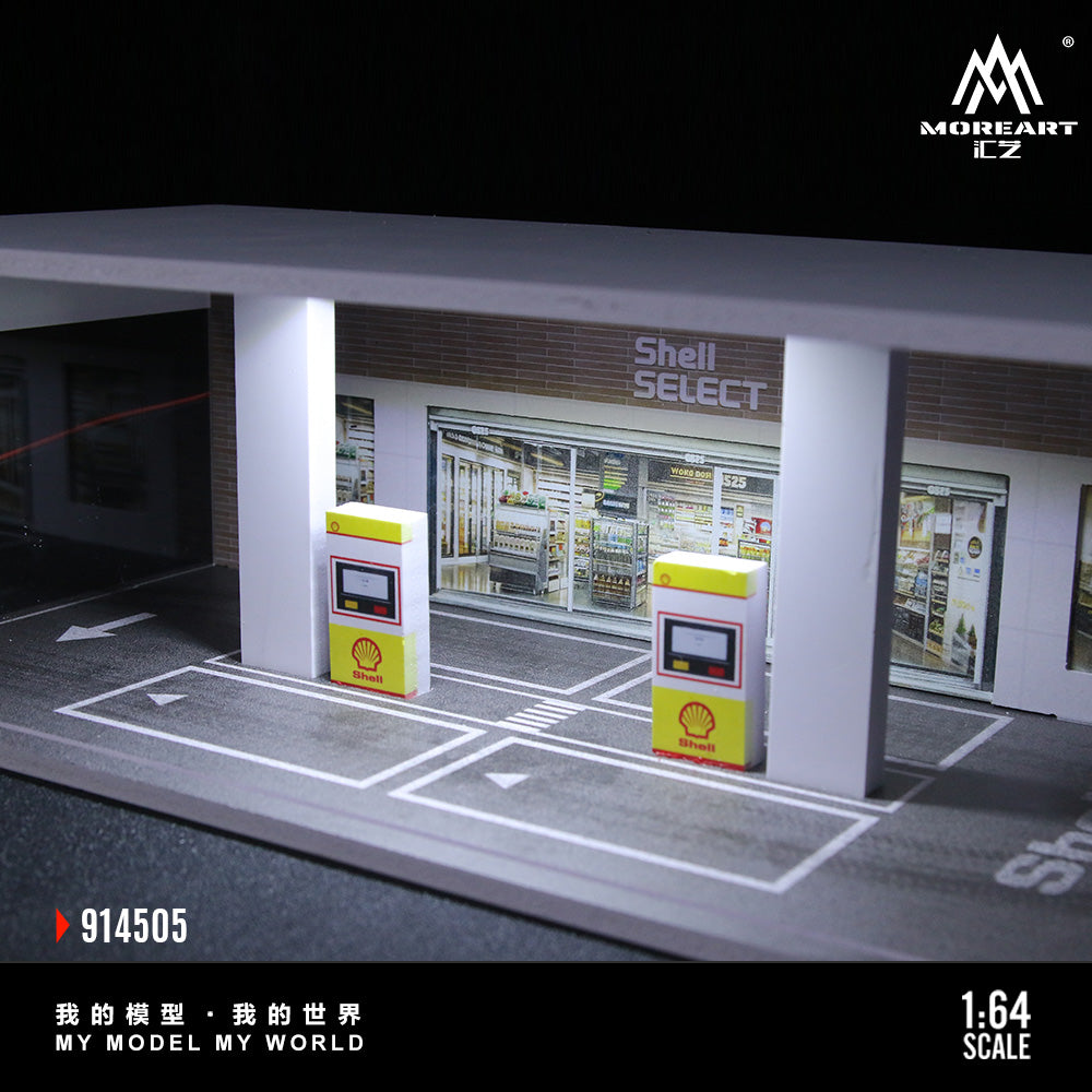 Gasolinera Shell Diorama - MoreART (BAJO PEDIDO)