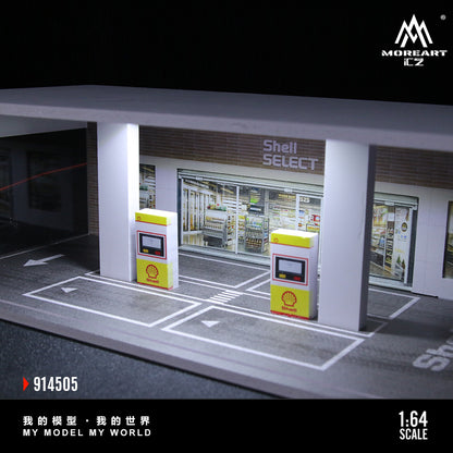 Gasolinera Shell Diorama - MoreART (BAJO PEDIDO)