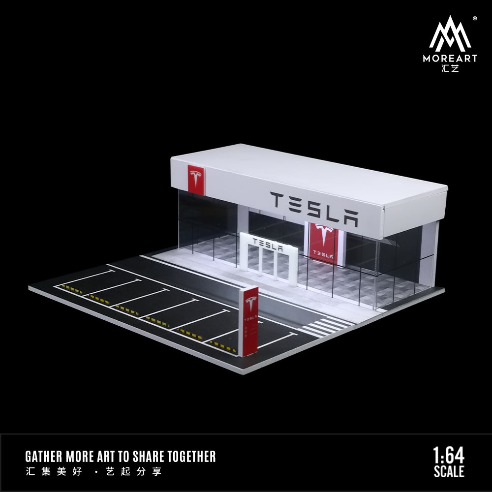Concesionario Tesla Diorama - MoreART (BAJO PEDIDO)
