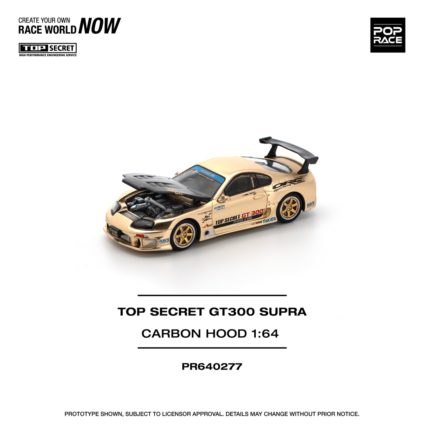 Toyota Top SecretGT300 Chrome Gold  - Pop Race (PRE ORDEN)