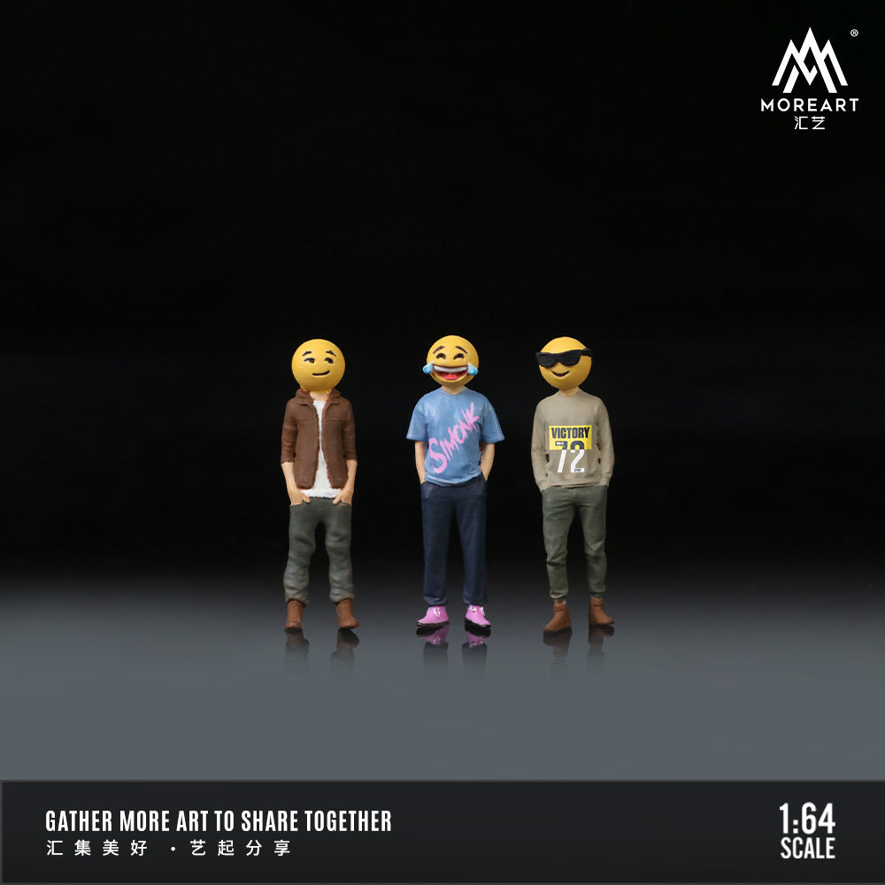 Set de 3 Figuras Emoji - MoreART (BAJO PEDIDO)