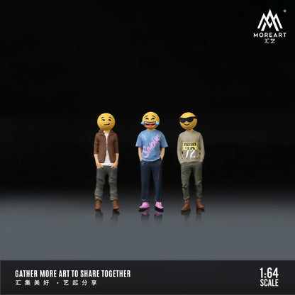 Set de 3 Figuras Emoji - MoreART (BAJO PEDIDO)