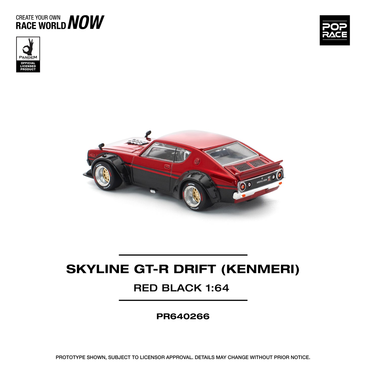 Nissan Skyline Kenmeri Red / Black -Pop Race (PRE ORDEN)
