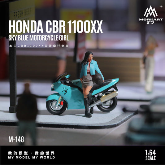 Moto Honda CBR 1100XX Sky Blue Figura - MoreART (BAJO PEDIDO)