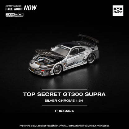 Toyota Supra Top Secret Silver Chrome - (PRE ORDEN)