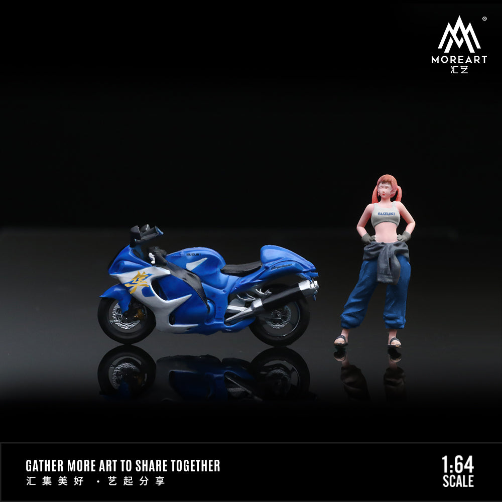 Moto Susuki Azul Figura  - MoreART (BAJO PEDIDO)