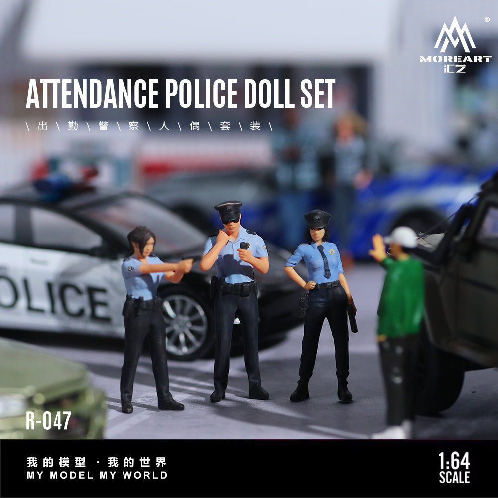 Set de 3 Figuras Policias  - MoreART (BAJO PEDIDO)