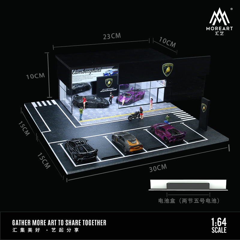 Concesionario Lamborghini Diorama - MoreART (BAJO PEDIDO)