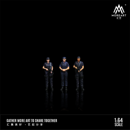 Set de 3 Figuras Hong Kong Police - MoreART (BAJO PEDIDO)