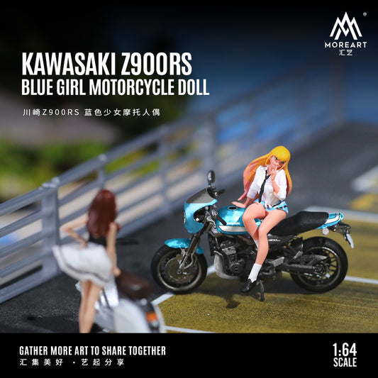 Moto Kawasaki z900RS Blue Figura - MoreART (BAJO PEDIDO)