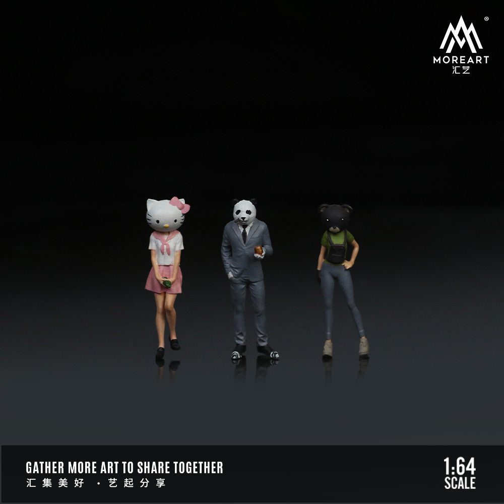 Set de 3 Figuras Hellow Kitty & Animals  - MoreART (BAJO PEDIDO)