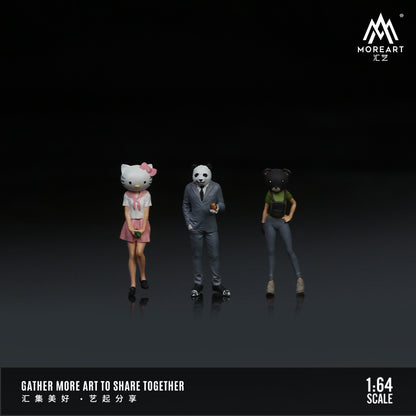Set de 3 Figuras Hellow Kitty & Animals  - MoreART (BAJO PEDIDO)