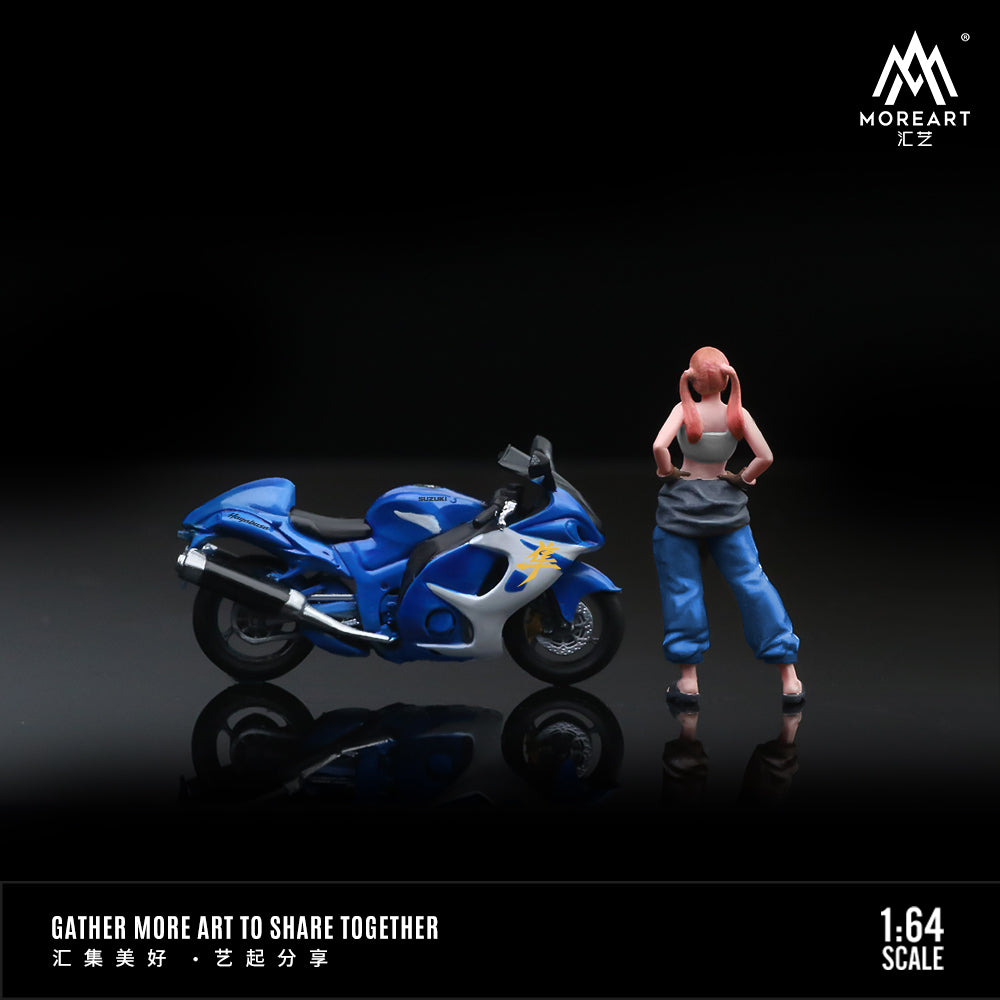 Moto Susuki Azul Figura  - MoreART (BAJO PEDIDO)