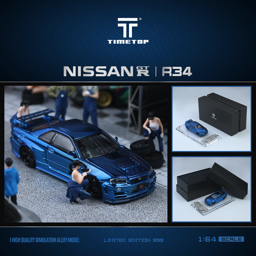 Nissan R34 Blue - Time Top  (POR PEDIDO)