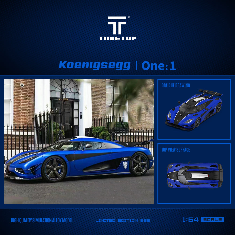 Koenigsegg One  Blue - Time Top (POR PEDIDO)