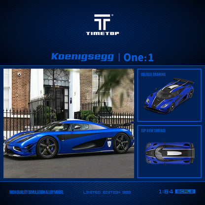 Koenigsegg One  Blue - Time Top (POR PEDIDO)