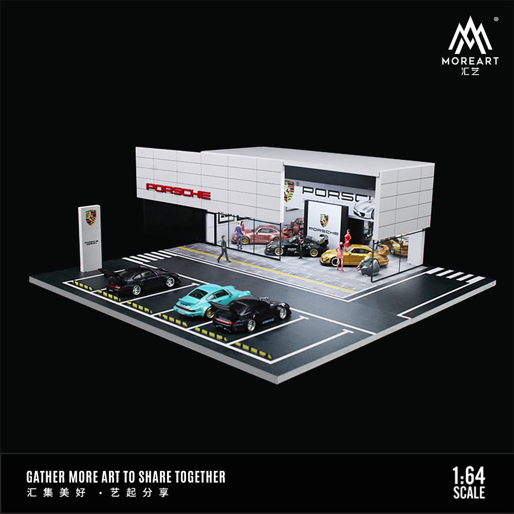 Concesionario Porsche Diorama - MoreART (BAJO PEDIDO)