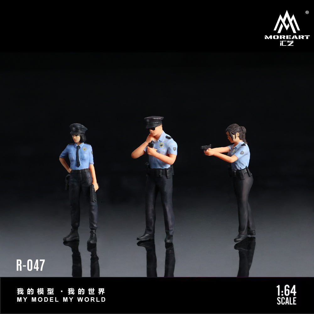 Set de 3 Figuras Policias  - MoreART (BAJO PEDIDO)