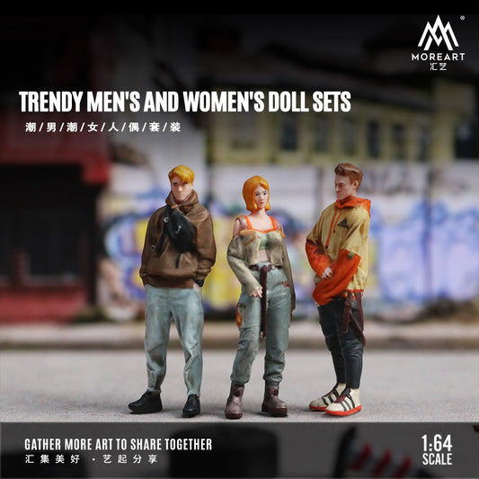 Set de 3 Figuras Street Wear Boys - MoreART (BAJO PEDIDO)