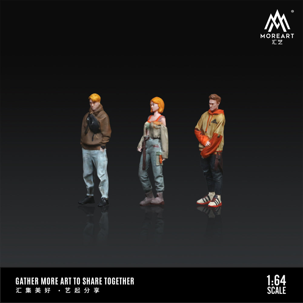 Set de 3 Figuras Street Wear Boys - MoreART (BAJO PEDIDO)