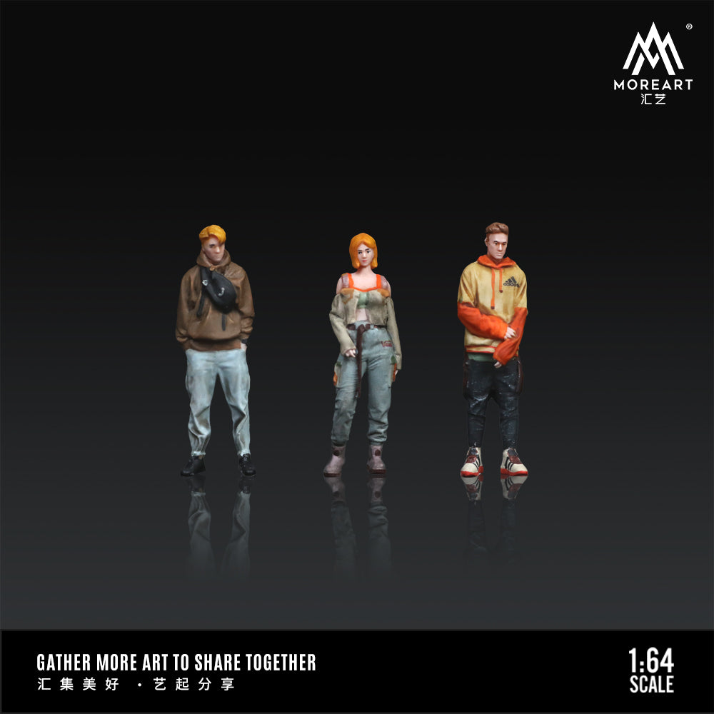 Set de 3 Figuras Street Wear Boys - MoreART (BAJO PEDIDO)