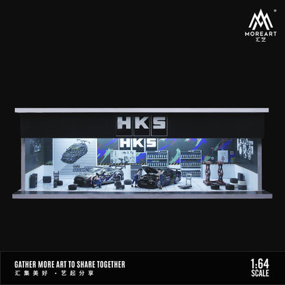 Parqueo Taller Gulf y HKS Diorama - MoreART (BAJO PEDIDO)
