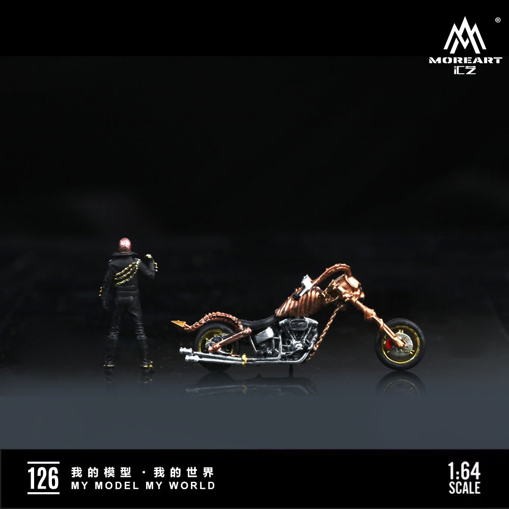 Moto Skeleton Knight Figura Bronce - MoreART (BAJO PEDIDO)