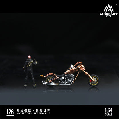 Moto Skeleton Knight Figura Bronce - MoreART (BAJO PEDIDO)