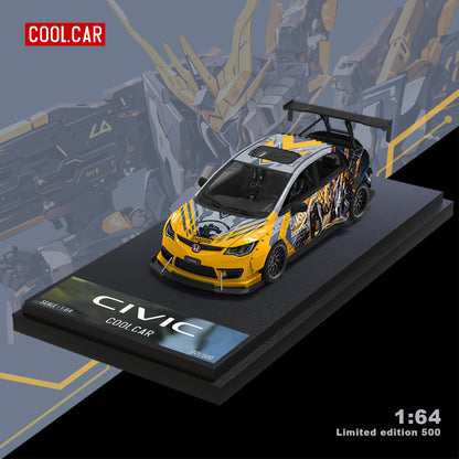 Honda Civic FD2 Mecha Yellow - Cool Car (POR PEDIDO)
