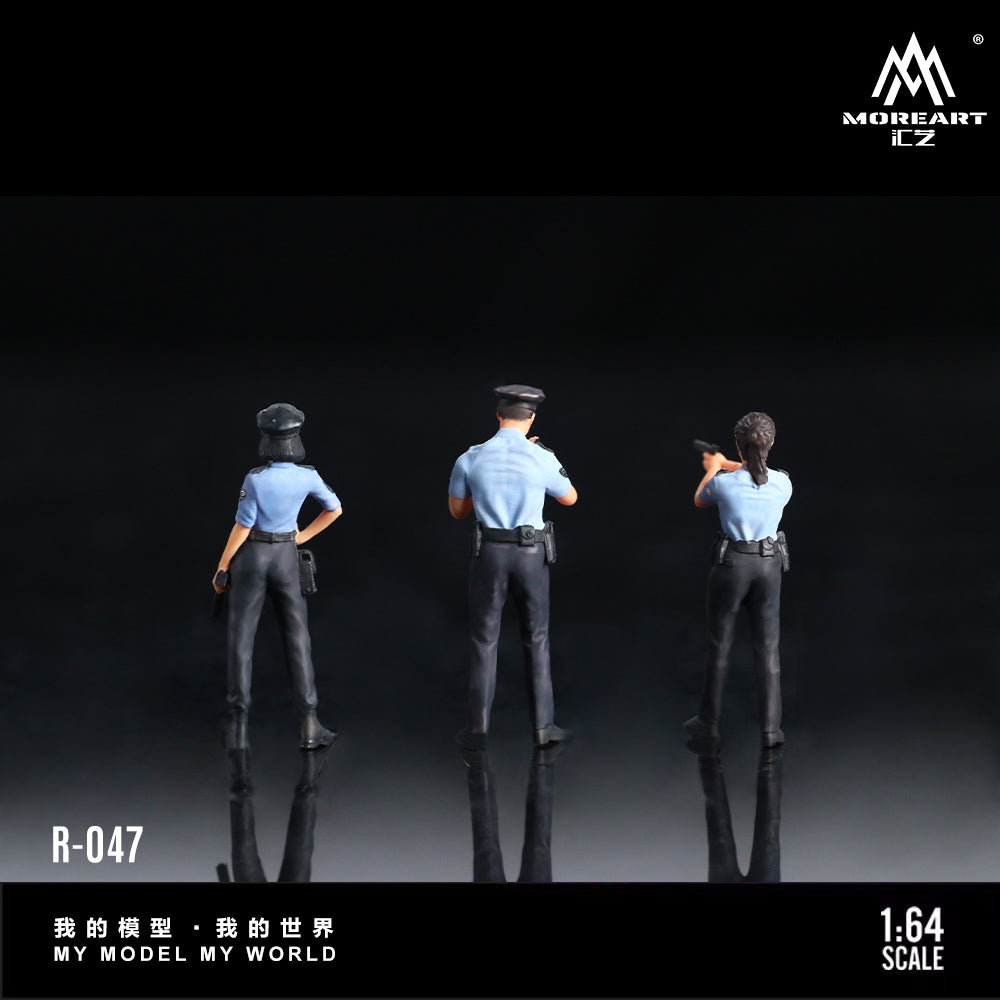 Set de 3 Figuras Policias  - MoreART (BAJO PEDIDO)