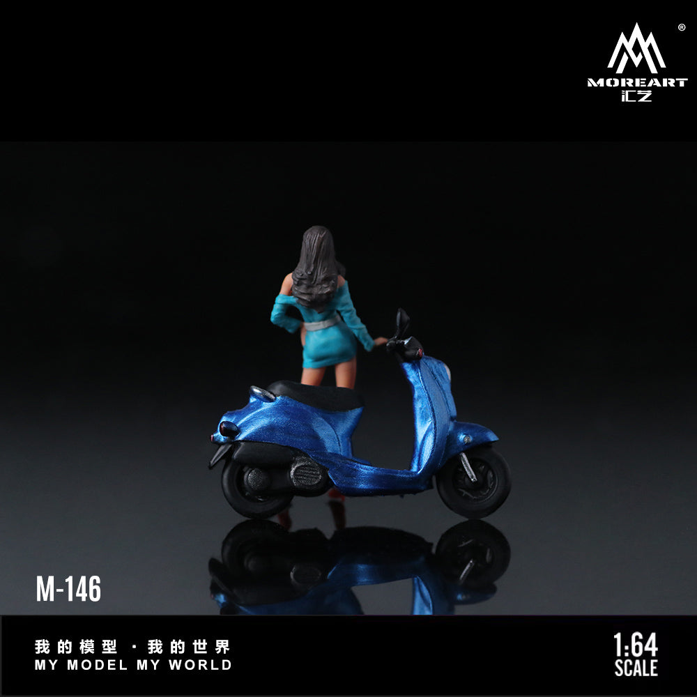 Moto Retro Scooter blue Figura MoreART (BAJO PEDIDO)