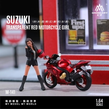 Moto Suzuki Transparent red Figura MoreART (BAJO PEDIDO)