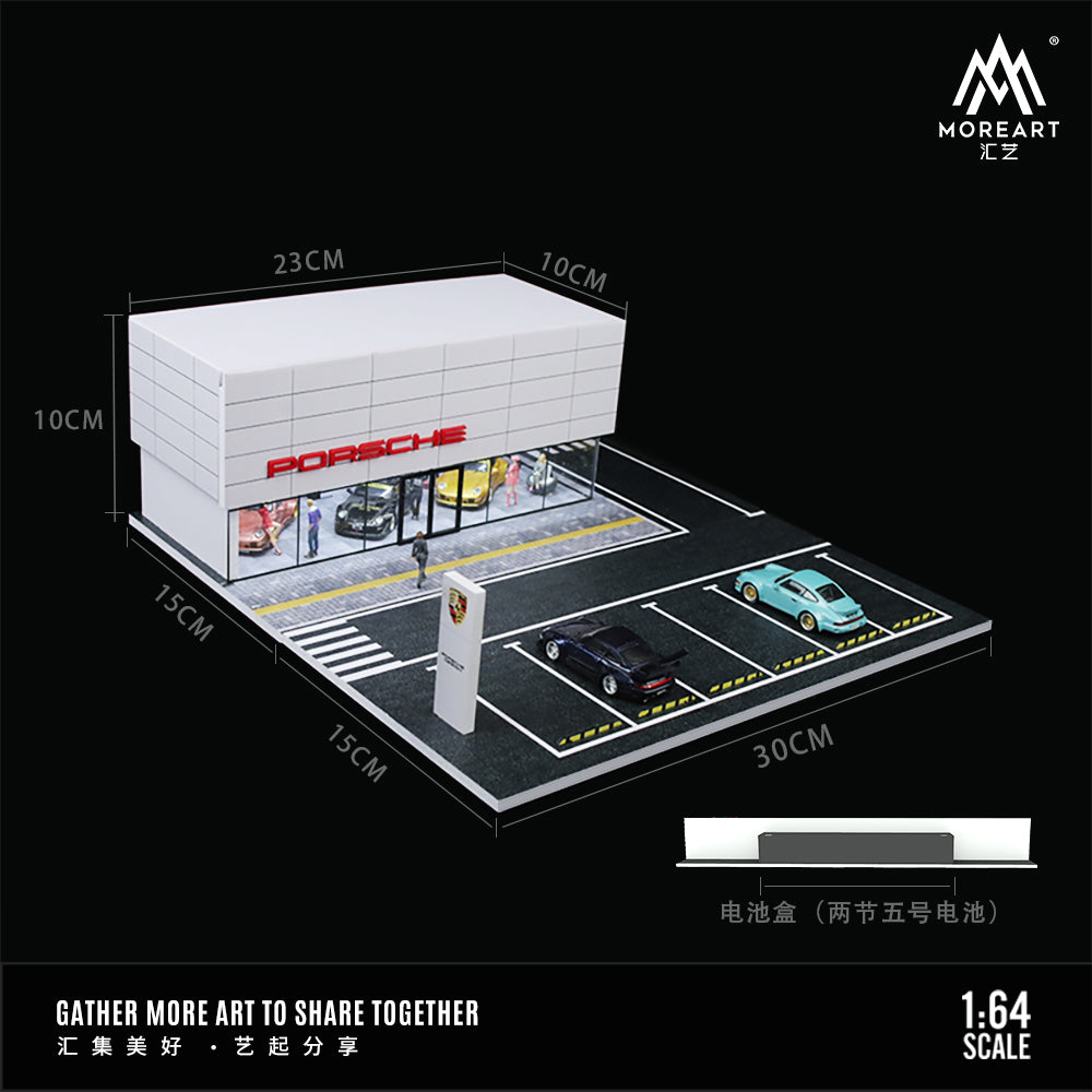 Concesionario Porsche Diorama - MoreART (BAJO PEDIDO)