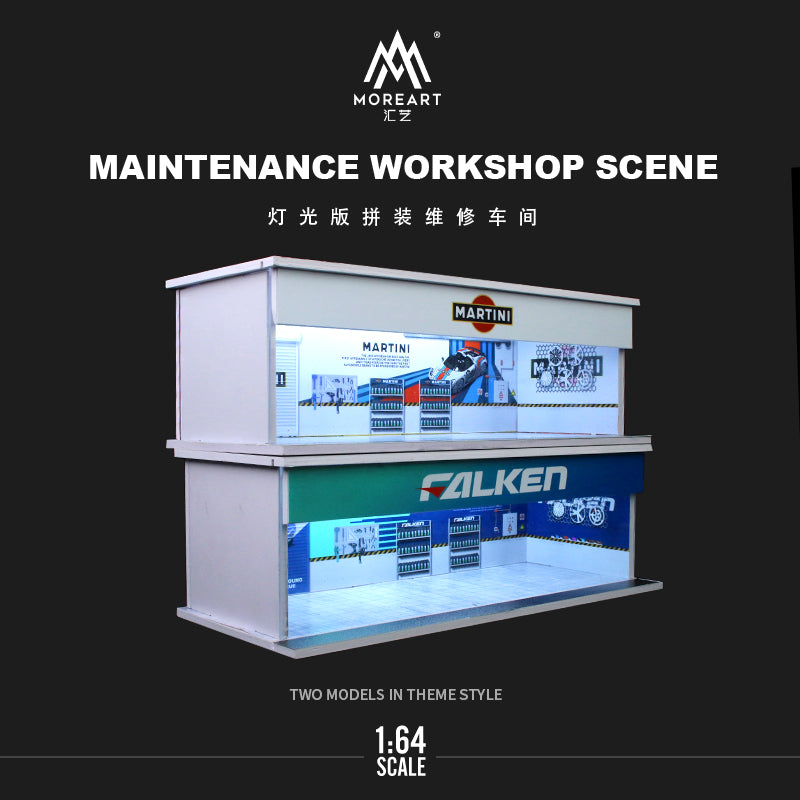 Parqueo Talleres Falken y Martini  Diorama - MoreART (BAJO PEDIDO)