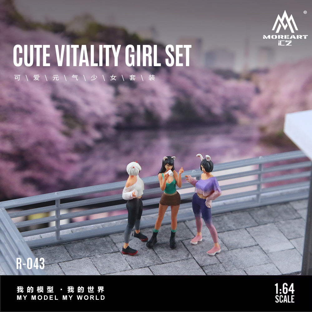 Set de 3 Figuras Cute Vitality girl -  MoreART (BAJO PEDIDO)