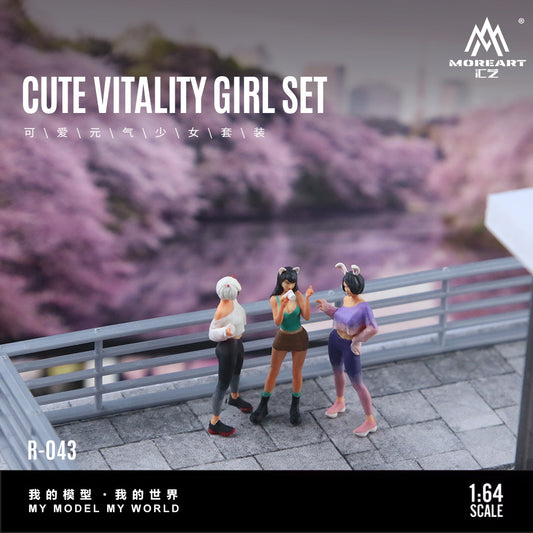 Set de 3 Figuras Cute Vitality girl -  MoreART (BAJO PEDIDO)
