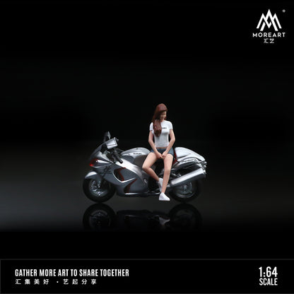 Moto Susuki Blanca Figura - MoreART (BAJO PEDIDO)